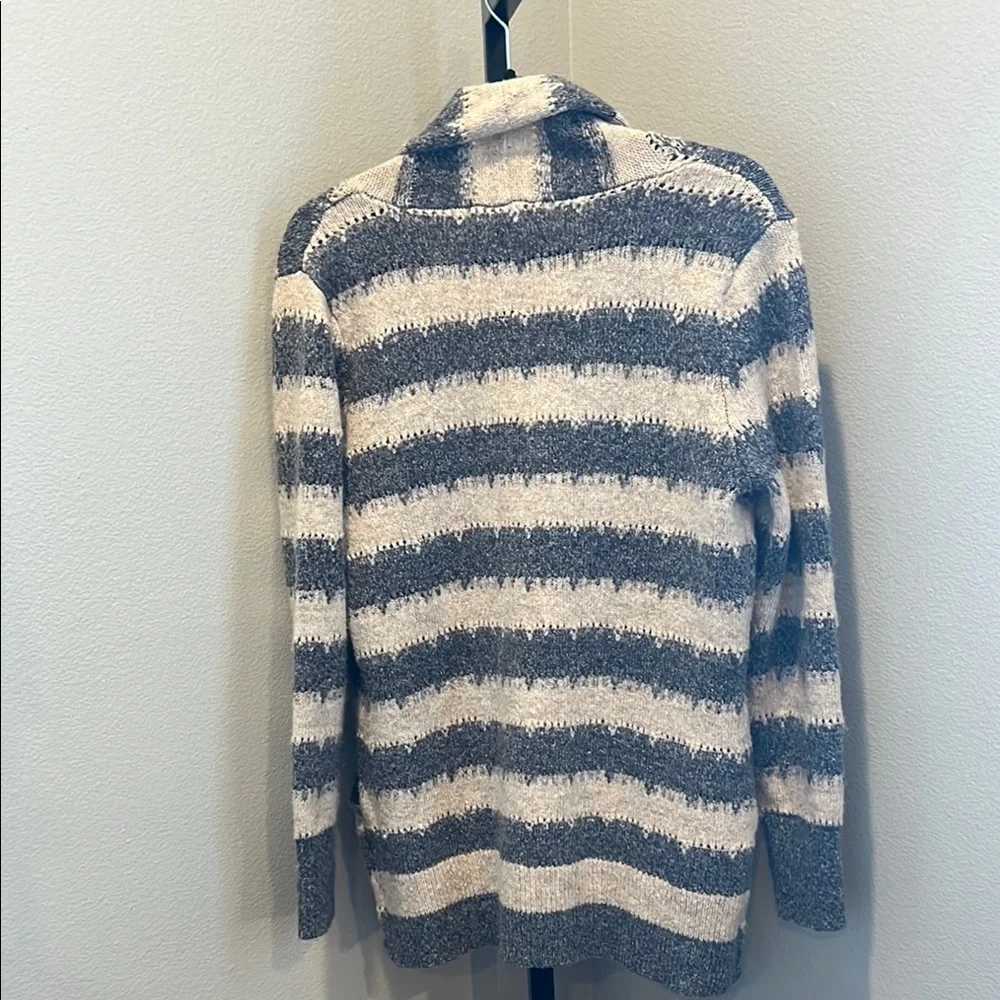 Verve Ami Gray and Cream Cardigan Sweater